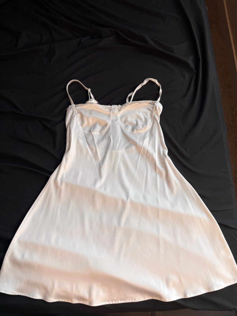 Women's White Slip Dress with Adjustable Straps